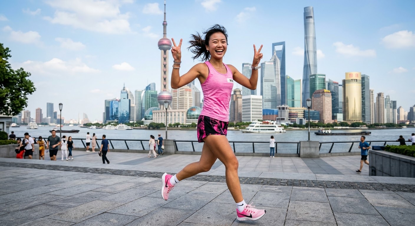 Mia Lee running